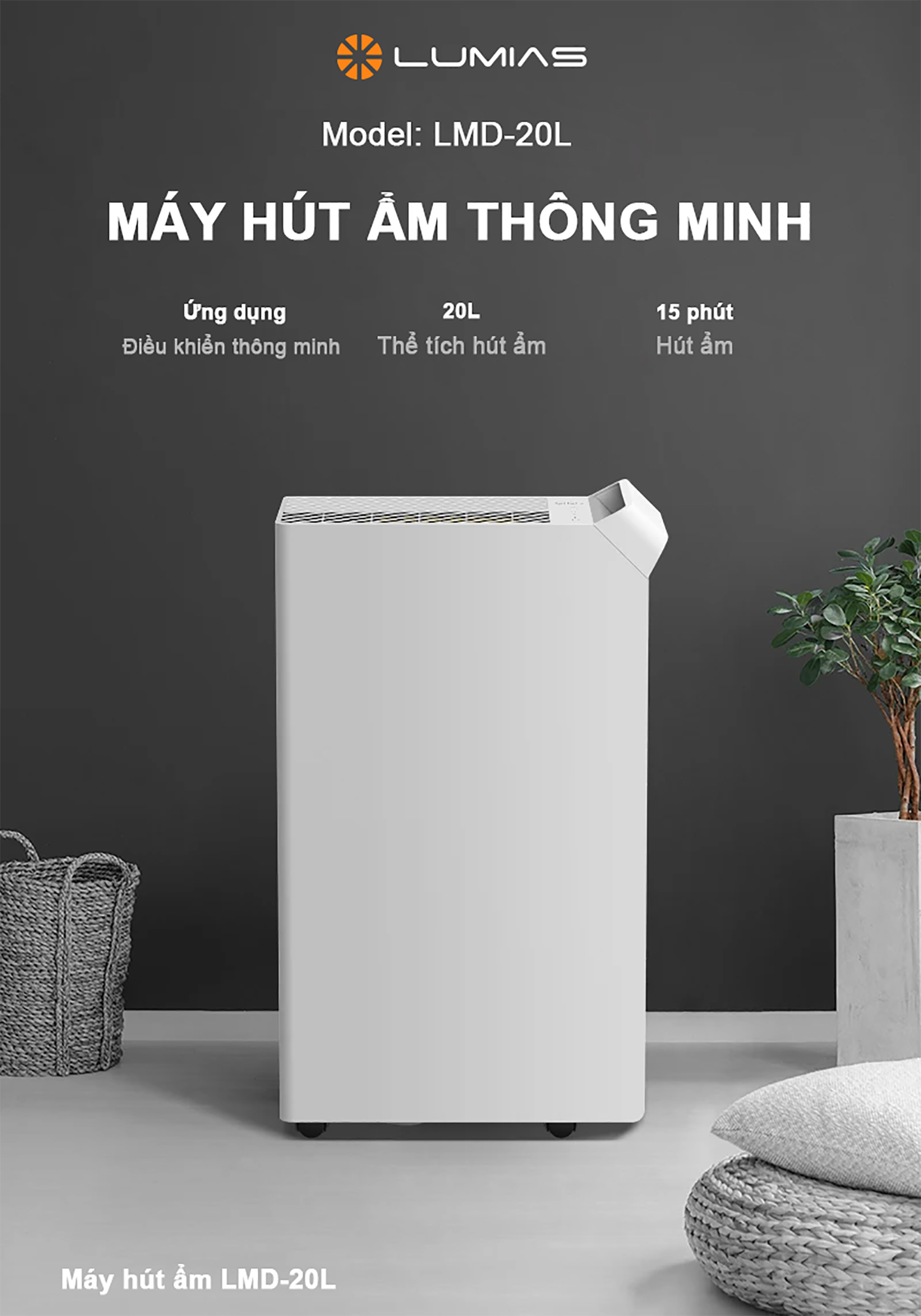 Máy hút ẩm Lumias LMD-20L