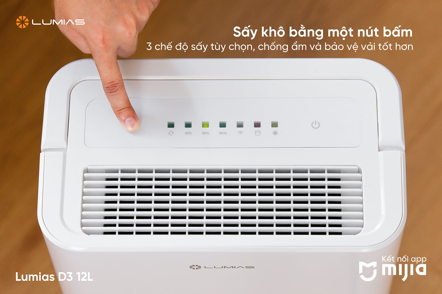 Sấy khô nhanh chóng chỉ với một nút bấm