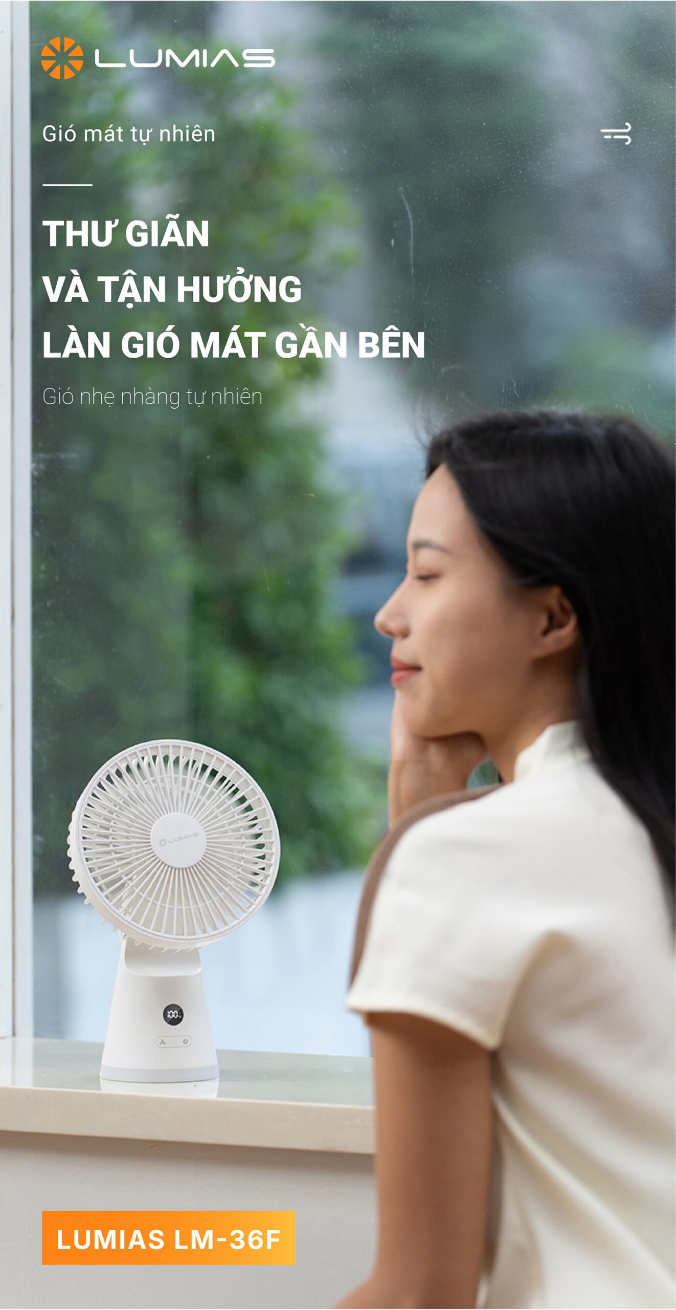 Quạt để bàn LM-36F tạo cảm giác làn gió gần biển