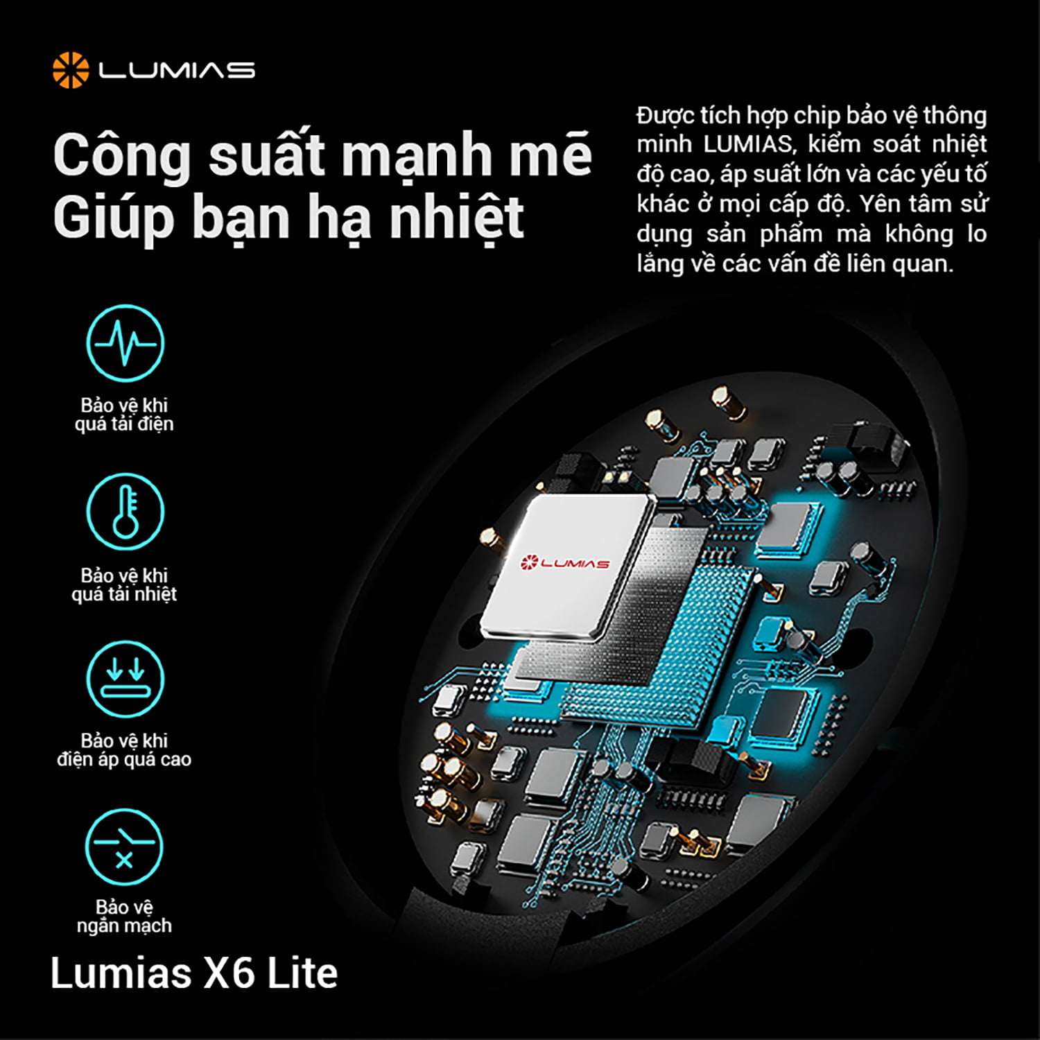 Lumias X6 Lite có công suất hoạt động mạnh mẽ